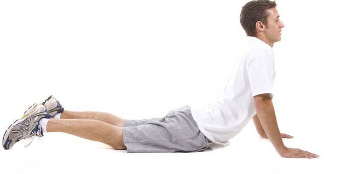A man performs the “Cobra” exercise to increase potency